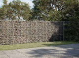 Gabion Basket with Cover 300x50x150 cm Galvanised Iron 3295156
