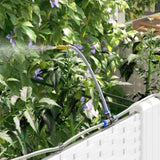 Garden Planter White 40 x 40 x 142 cm Plastic 42002917