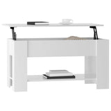 Coffee Table High Gloss White 101x49x52 cm Engineered Wood 809707