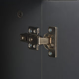 Sideboard High Gloss Grey 71x35x80 cm Engineered Wood 283717