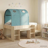 Bed with Tunnel 3 pcs Sonoma Oak and Light Blue Engineered Wood 3423504