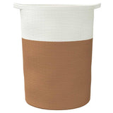 Storage Basket Brown and White 49x65 cm Cotton 358493