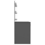 Makeup Table with LED Lights 110x55x145 cm MDF Grey 331550