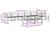 Outdoor Sofa Set 8 pcs Natural Solid Acacia Wood 3366552