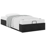 Ottoman Bed Frame No Mattress Black Single Velvet 3310999