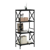 Bookcase 4-Tier Black 59x35x132 cm Engineered Wood 837617