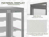 3-tier Wood Greenhouse Garden Polycarbonate Cold Frame Balcony Grow House w/ Storage Shelf for T3398P377662