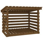 ZNTS Firewood Rack Honey Brown 108x73x79 cm Solid Wood Pine 822230