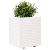 Garden Planter White 60x60x72 cm Solid Wood Pine 3282615