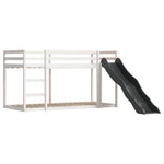 Bunk Bed without Mattress with Slide and Curtains Blue 90x190 cm Single 3284156