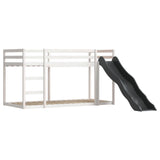 Bunk Bed without Mattress with Slide and Curtains Blue 90x190 cm Single 3284156
