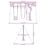 Outdoor Swing Set with Swings and Disc Swing 3283601