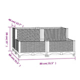 Raised Bed 80x80x38 cm Polypropylene 316538