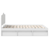 Bed Frame with Headboard White 140 x 200 cm Solid Pine Wood 3413299