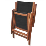 Garden Furniture Set Brown Acacia wood 9 piece set Foldable 42649