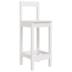 5 Piece Garden Bar Set White Solid Wood Pine 3154741