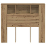 Headboard Cabinet Artisan Oak 120x19x104.5 cm Engineered Wood 856879