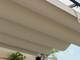 2 x 3 Lean To Steel Pergola, with Moving Fabric Canopy - Khaki T3398P325265