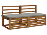 2-Piece Bench Cushions SOEST 2 pcs 100% Polyester Grey 949293