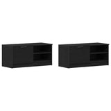 TV Cabinet 2 pcs Black Oak 80 x 35 x 36.5 cm Engineered Wood 862746