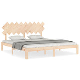 Bed Frame without Mattress Super King Size Solid Wood Pine 3193741