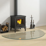 Fireplace Glass Plate Half Round 1200x600 mm 324120