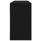 Wall Shelves 4 pcs Black Oak 80 x 15 x 26 cm Engineered Wood 862644