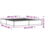 Bed Frame without Mattress Sonoma Oak 200x200 cm 3279823