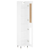Highboard White 34.5x34x180 cm Engineered Wood 3200369