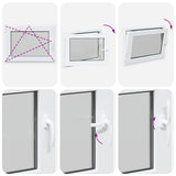 Basement Window RISOR 80x60 cm Tilt&Turn DIN Left White 4108311