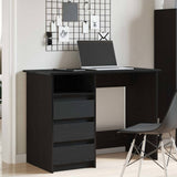 Desk Black 102x50x75 cm Engineered Wood 860464