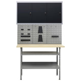 Workbench with Three Wall Panels and One Cabinet 3053436