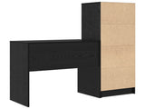 Desk with Drawer with Shelf with Storage 2 pcs Black Oak 3337314