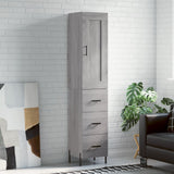 Highboard Grey Sonoma 34,5x34x180 cm Engineered Wood 3200207