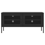 Tv Cabinet Black Steel 105 x 35 x 50 cm Levelers TV Cabinet 336241