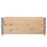 Pallet Collars 2 pcs 100x100 cm Solid Wood Pine 4010289