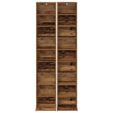 CD Cabinet 2 pcs Old Wood 33 x 23.5 x 175 cm Engineered Wood 8012655