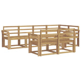 Outdoor Sofa Set 7 pcs White Solid Acacia Wood 3387768
