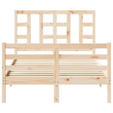 Bed Frame without Mattress Small Double Solid Wood Pine 3193891