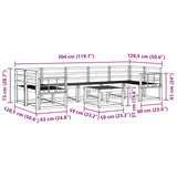 Outdoor Sofa Set 8 pcs White 59 x 59 x 37 cm Solid Acacia Wood 3387393