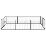 Dog Kennel Black 6 m Steel 3082110