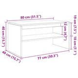 TV Cabinet Brown Oak 80x40x40 cm Engineered Wood 859115