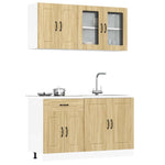 ZNTS 4 Piece Kitchen Cabinet Set Kalmar Sonoma Oak Engineered Wood 3314854