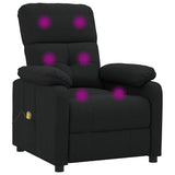 Massage Chair Black Fabric 289674