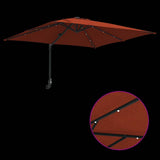 Garden Parasol Terracotta 248.5 x 247.5 x 160 cm 42003256