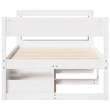 Bed Frame without Mattress White 90x200 cm Solid Wood Pine 3306391