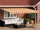 Manual Retractable Awning Yellow and Orange 3 x 2.5 m 3420219