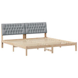 Bed Frame with Upholstered Headboard Brown 200 x 200 cm 3394378
