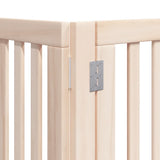 Dog Gate with Door Foldable 15 Panels 750 cm Poplar Wood 3155646