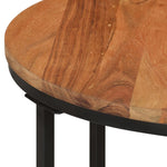 ZNTS Coffee Table 45x45x35 cm Solid Wood Acacia and Iron 372740
